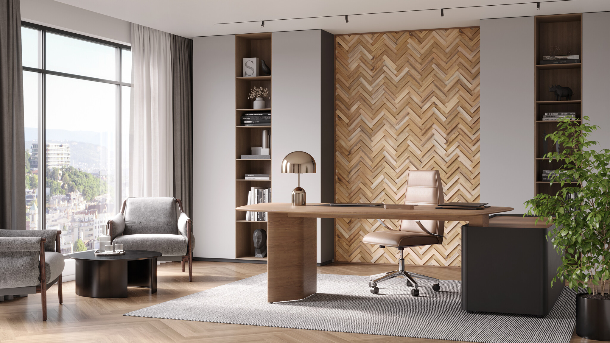 Holzverblender 3D UltraWood Teak Herringbone