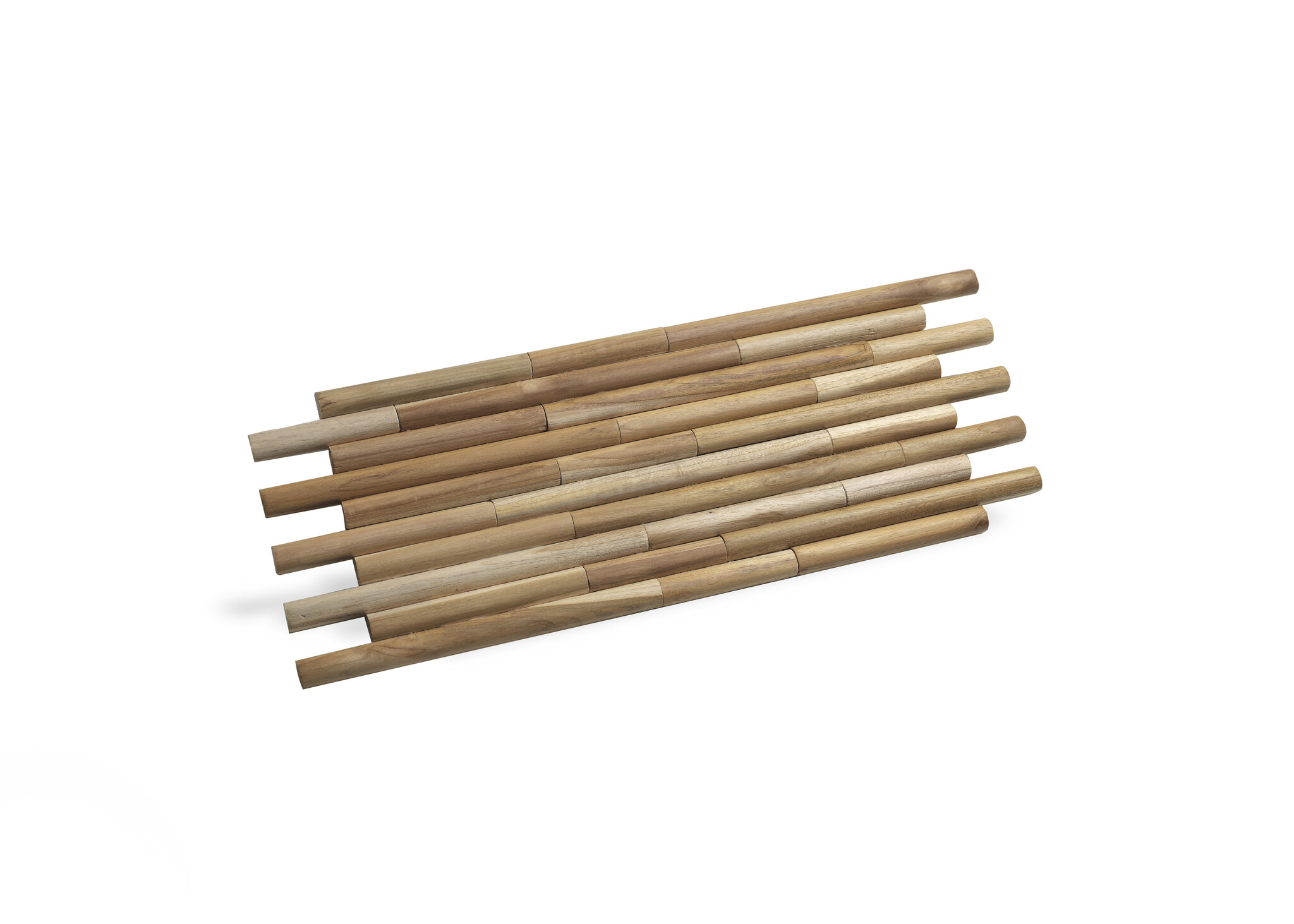 UltraWood Teak Round - Plaquette de Parement en bois 3D