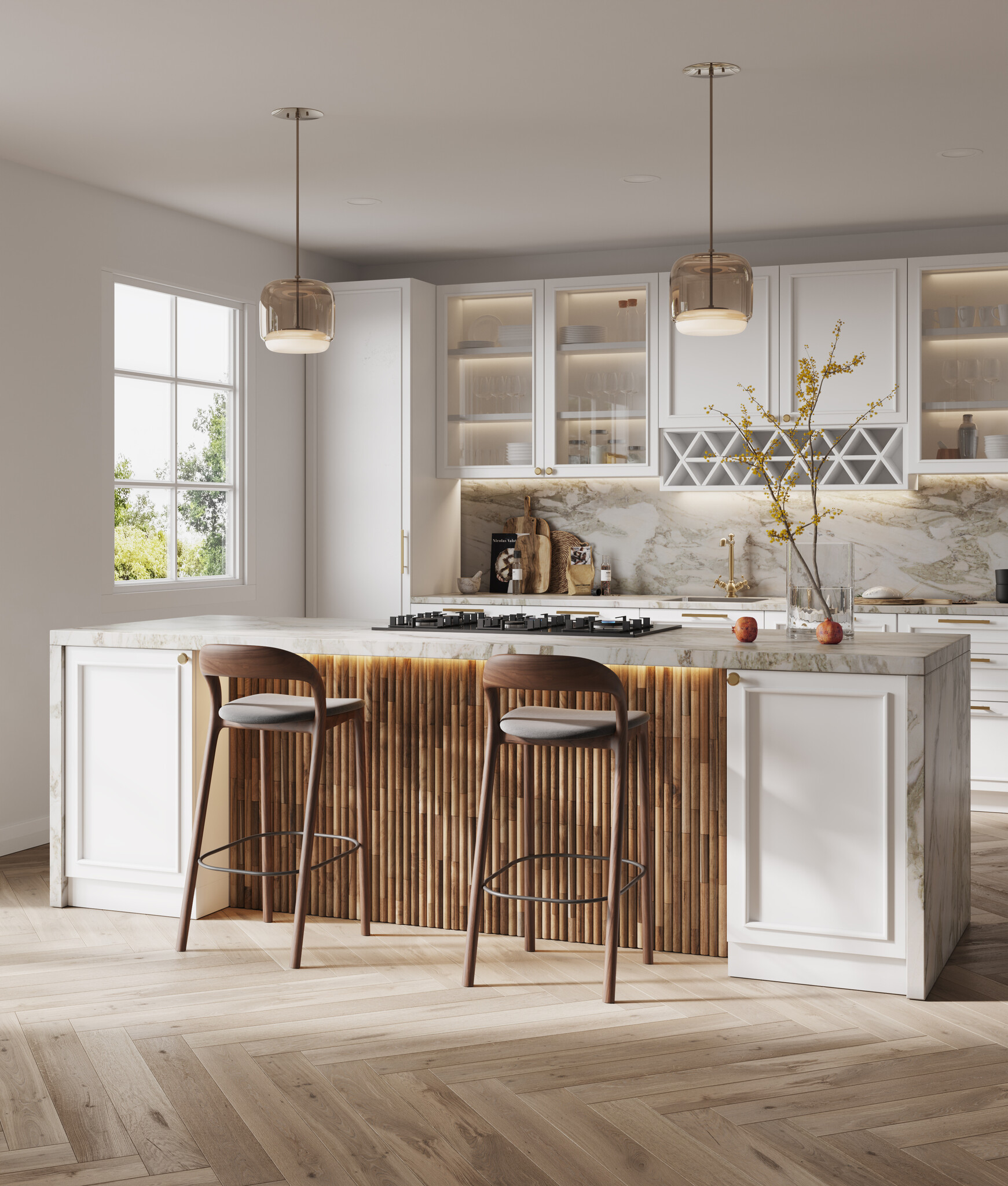 Holzverblender 3D UltraWood Teak Round