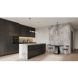 UltraLight Linari Round Marble White HD Printed - EPS 3D Wandpanelen