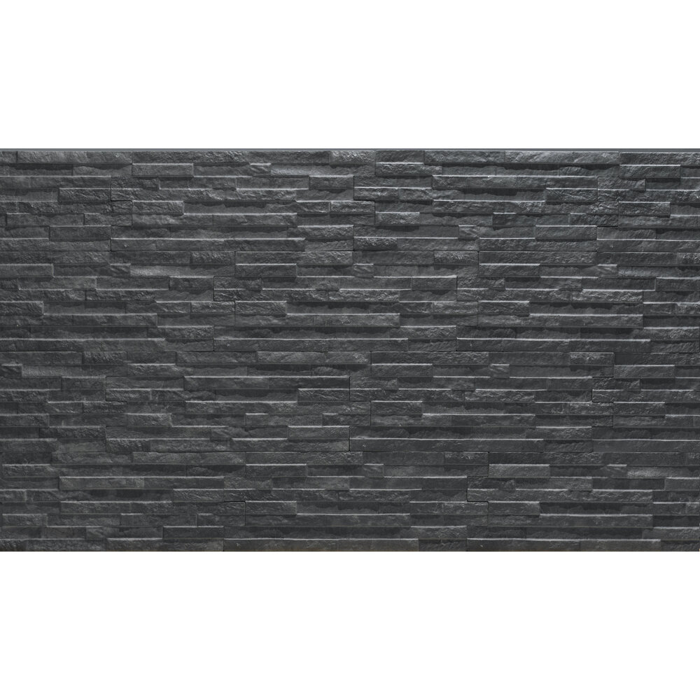 Ultrastrong Firenze Stone Effect Porcelain Wall Tile Anthracite 4D