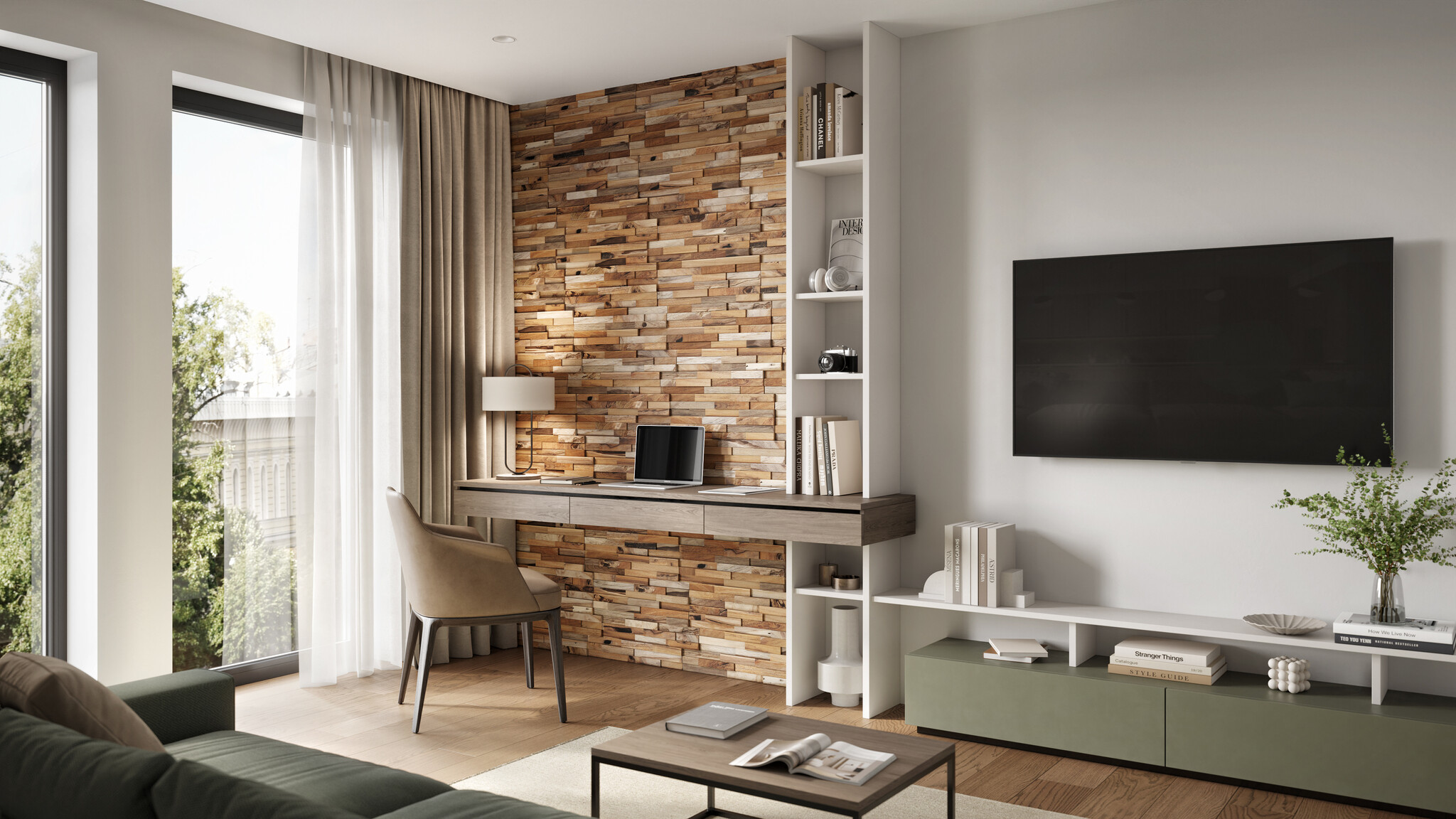 UltraWood Teak Bologna  - 3D Houtstrips