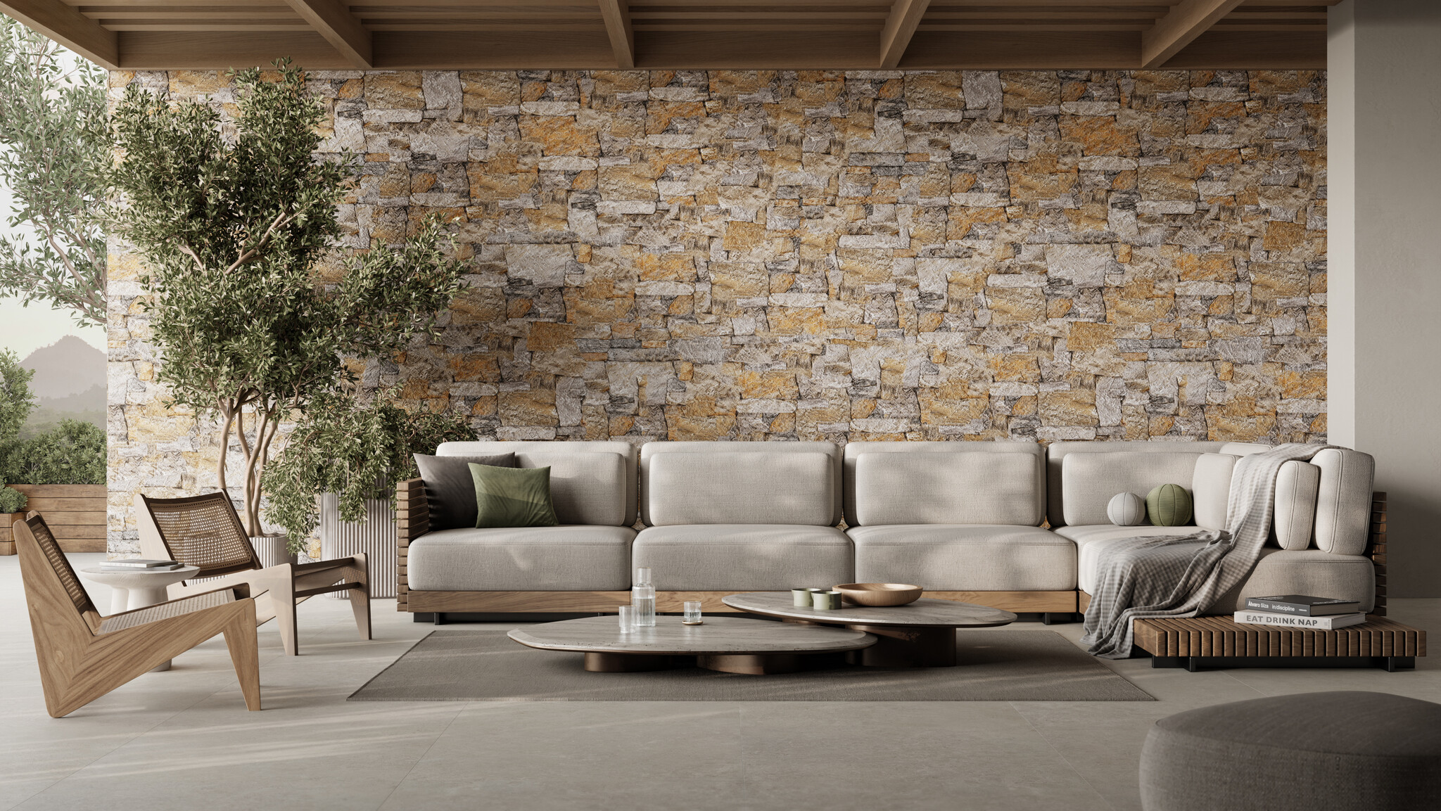 Stilvolles Zuhause mit UltraStrong Wandfliesen in Landhaus-Braun und Sahara-Creme gestalten