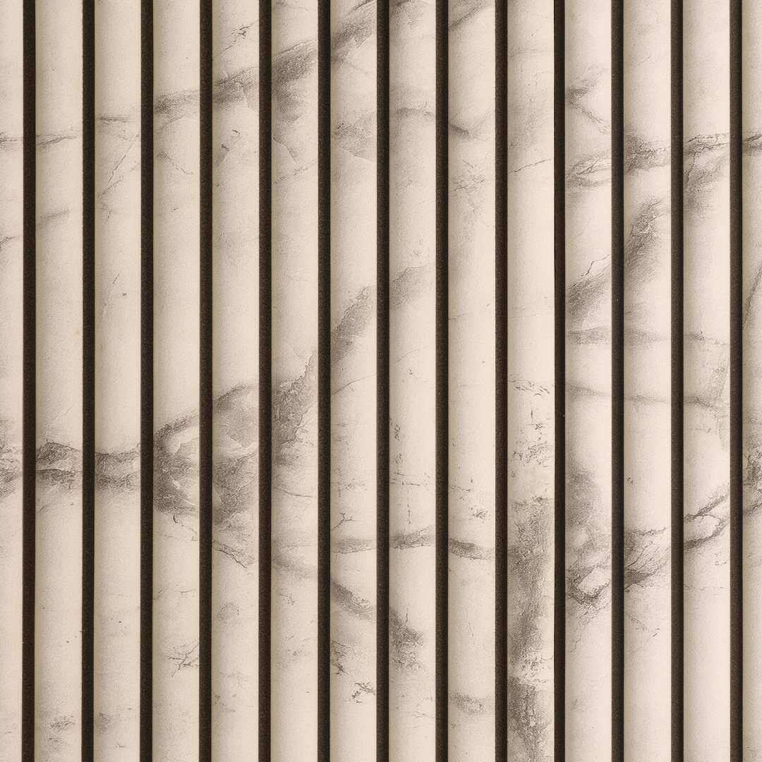 UltraLight Linari Round Marble White HD Printed - EPS 3D Wandpanelen