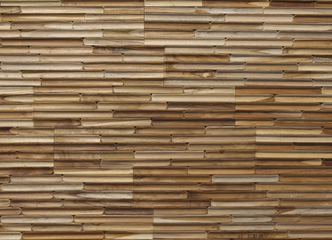 UltraWood Teak Concave Wandpaneele