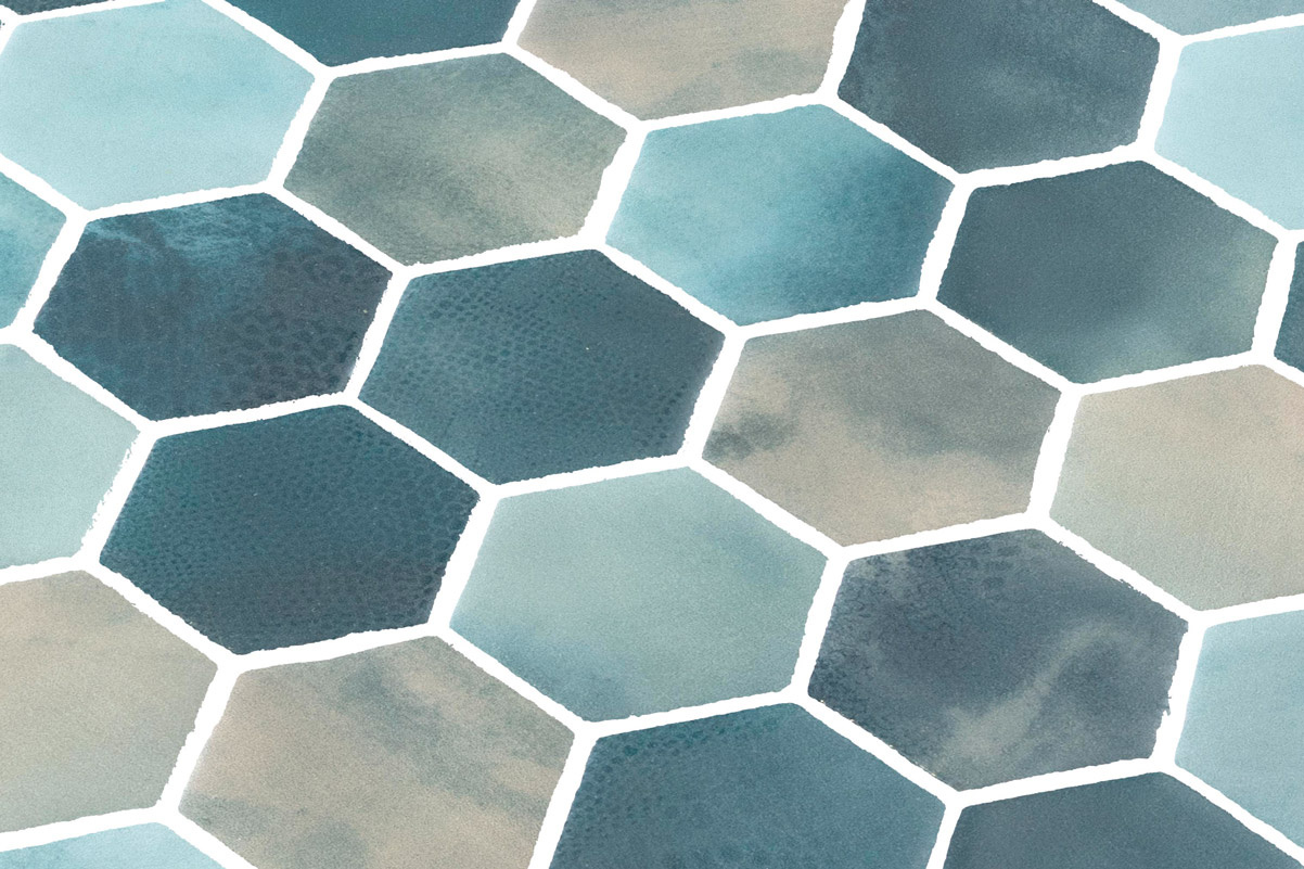 Hex XL Cotto Yadel | Mosaic tiles | Style4walls - Style4Walls