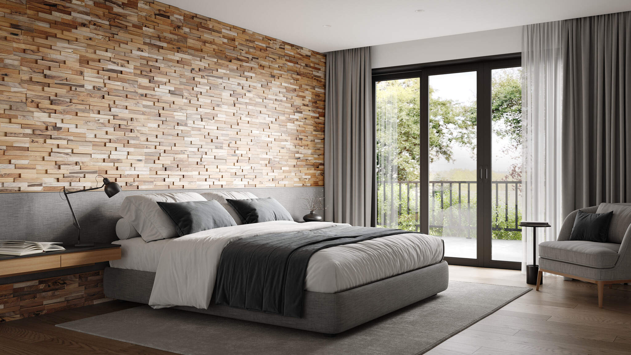 UltraWood Teak Bologna - 3D Holz-Wandpaneele