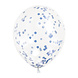 Ballonnen Confetti Blauw 30cm 6st Ballonnen Confetti Blauw 30cm 6st