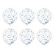 Ballonnen Confetti Blauw 30cm 6st Ballonnen Confetti Blauw 30cm 6st