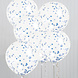 Ballonnen Confetti Blauw 30cm 6st Ballonnen Confetti Blauw 30cm 6st