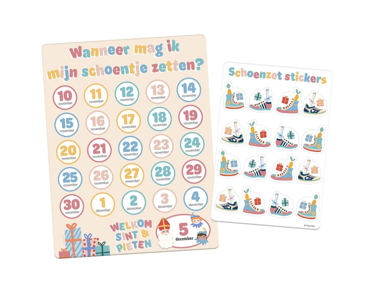 Aftelkalender Wanneer mag ik mijn schoentje zetten Partywinkel