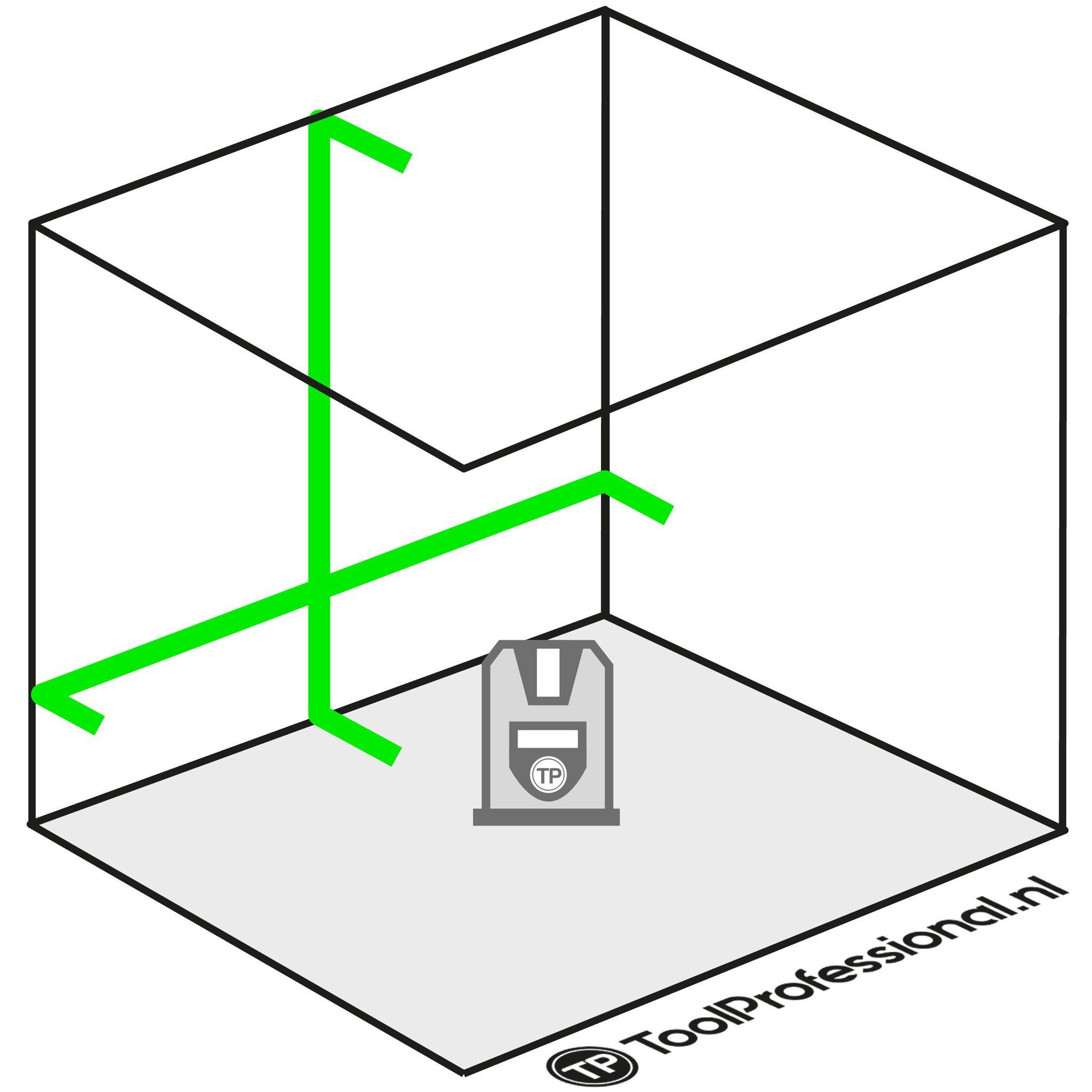 FLG 40 PowerCross Kruislijnlaser Groen