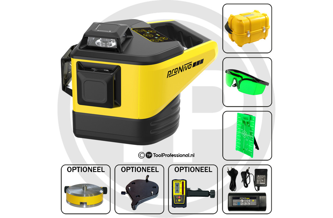 PNCMG-3D 3x360° Lijnlaser Groen