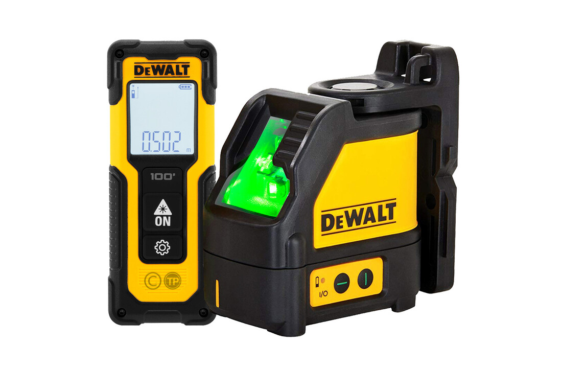 DW088CG Kruislaser Groen + DWHT77100 Afstandsmeter