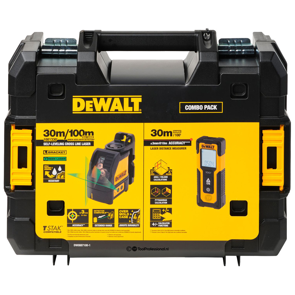DW088CG Kruislaser Groen + DWHT77100 Afstandsmeter