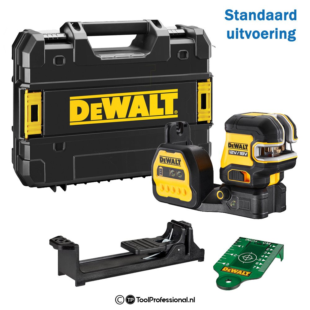 DCE825NG18 5 Punts + Kruislijnlaser Groen 18V