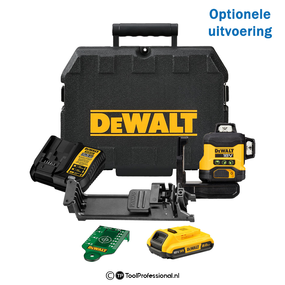 DeWALT DCLE34031 18V 3x360° Laser Groen Compact ToolProfessional.nl