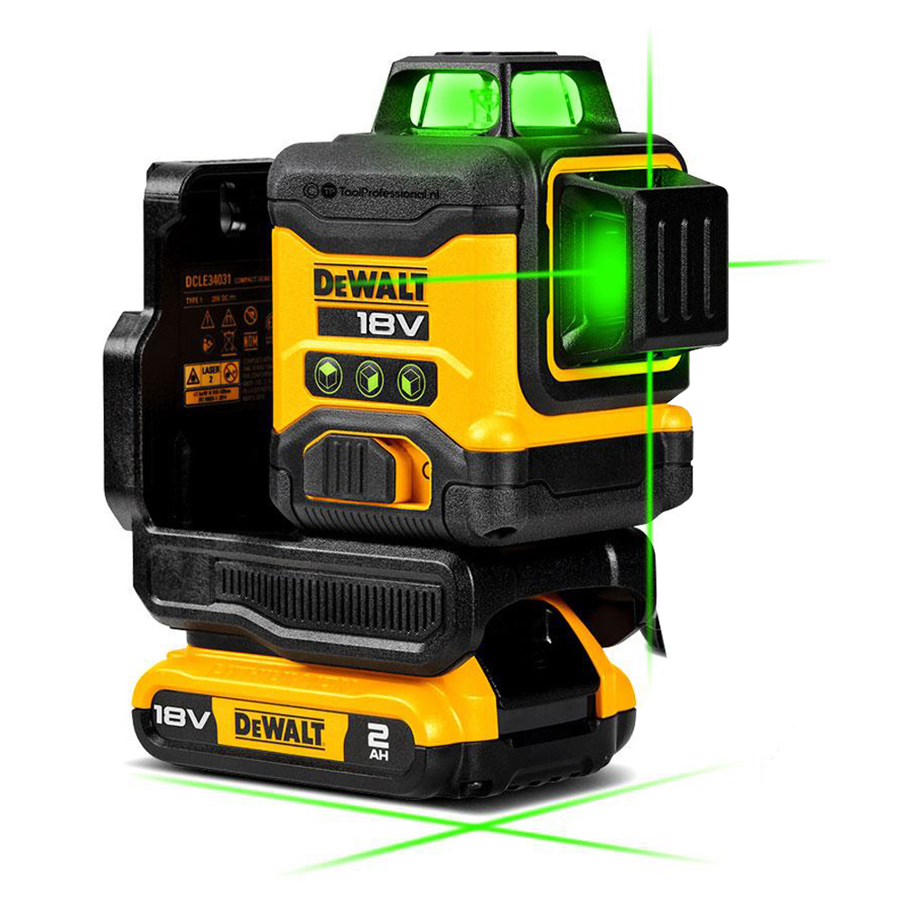 DCLE34031N-XJ Compact 18V 3D Laser Groen