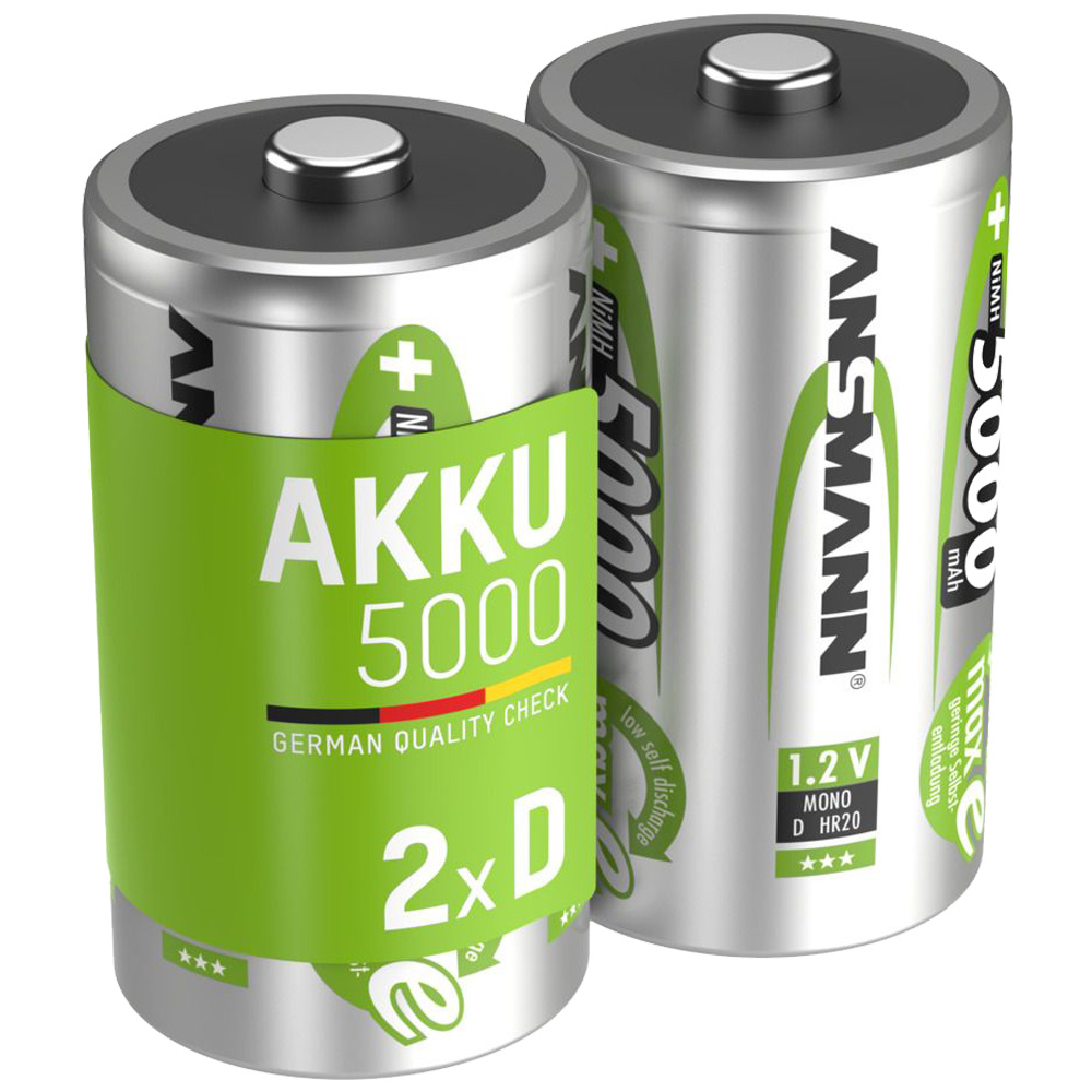 D-Cell 5000mAh NiMH Blister 2stk
