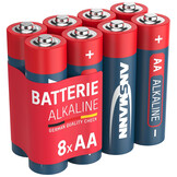 8x AA Alkaline Batterij Doosje