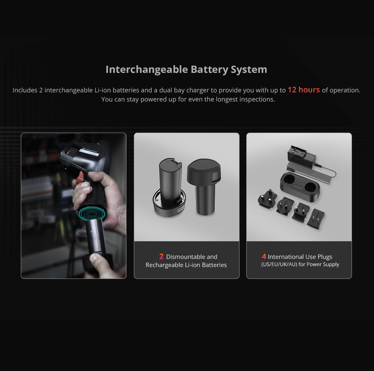 M20 Warmtebeeldcamera met  256 x 192 Thermische pixels, Focuseerbare lens en optische camera