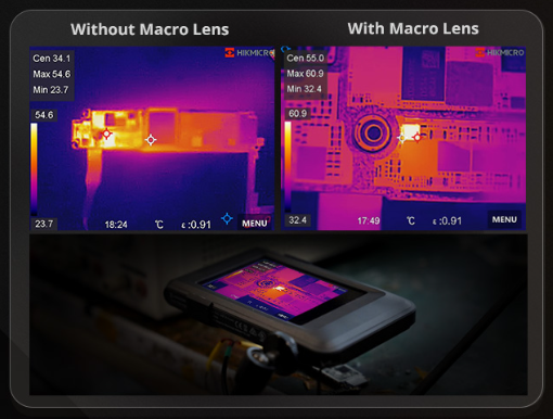 Macro Lens P201 voor pocket1-2 warmtebeeldcamera