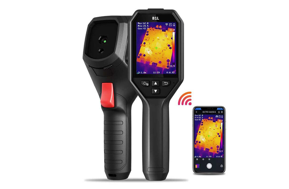 B11 met 192×144 pixels, 25Hz, WiFi en optische camera