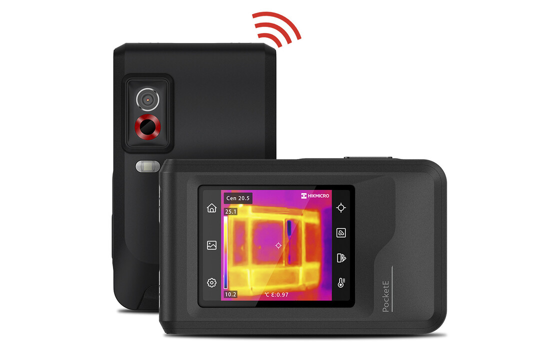 PocketE 96x96 pixels, Super IR Resolutie 240x240 pixels met optische camera
