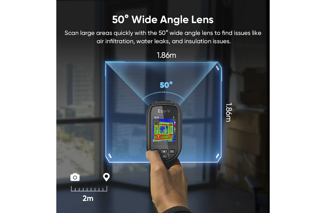 ECO-V Warmtebeeldcamera 96×96 pixels met "Super IR" beeldverbetering, 25Hz en camera