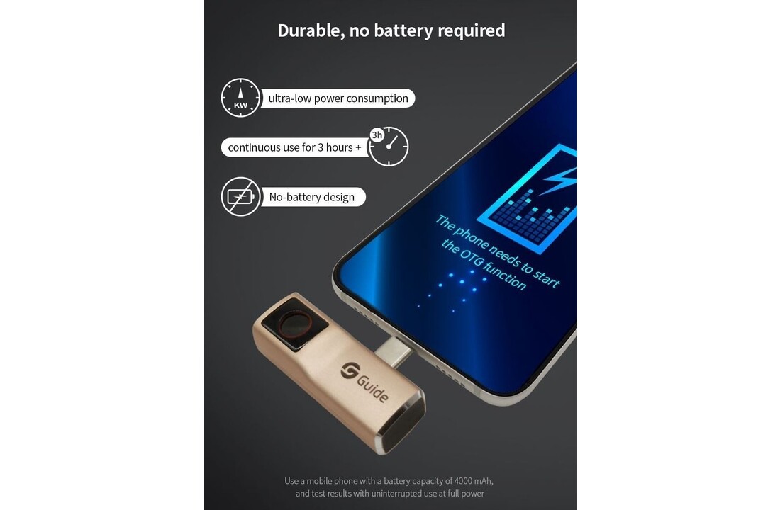 MobIR Air 120x90, 25Hz, Smartphone warmtebeeldcamera