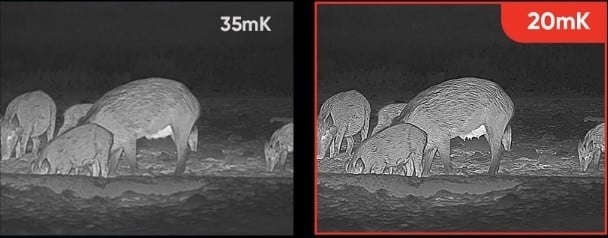 Falcon FH35 nachtzichtcamera met 384 x 288 Pixels, 50Hz en 8x zoom