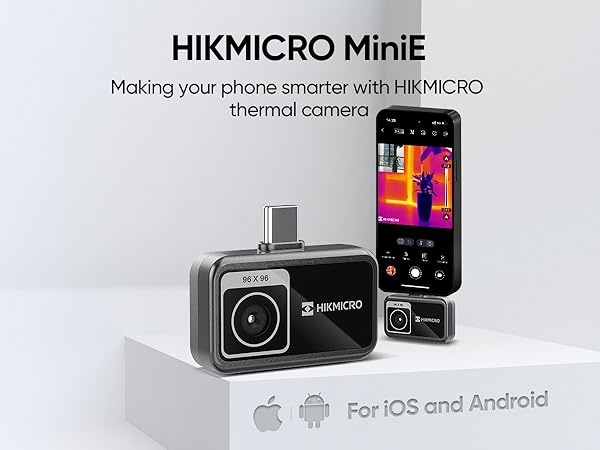 MiniE Warmtebeeldcamera 96x96 pixels, 25Hz IOS en Android
