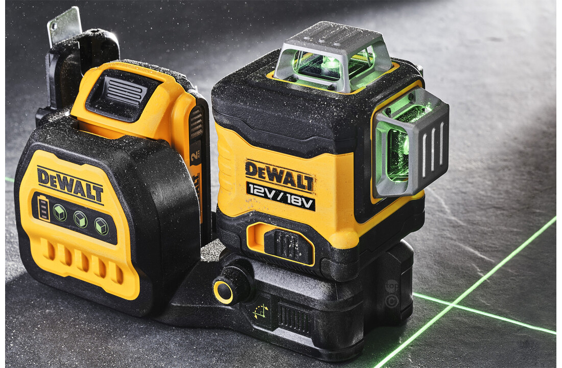 DCE089D1G18 3x360° Kruislijnlaser Groen 18V