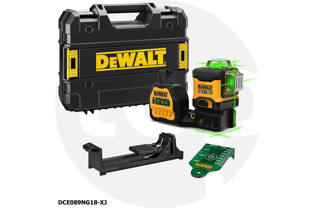 DCE089D1G18 3x360° Kruislijnlaser Groen 18V