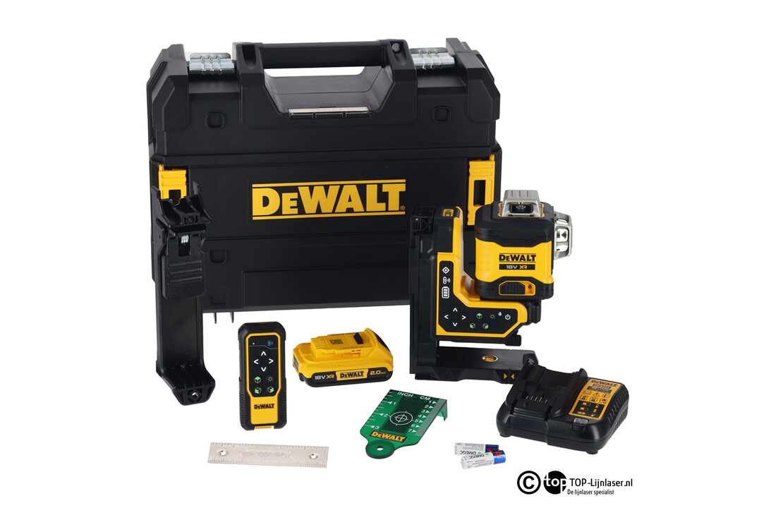 DCLE34035 3x360° Kruislijnlaser Groen REMOTE 18V