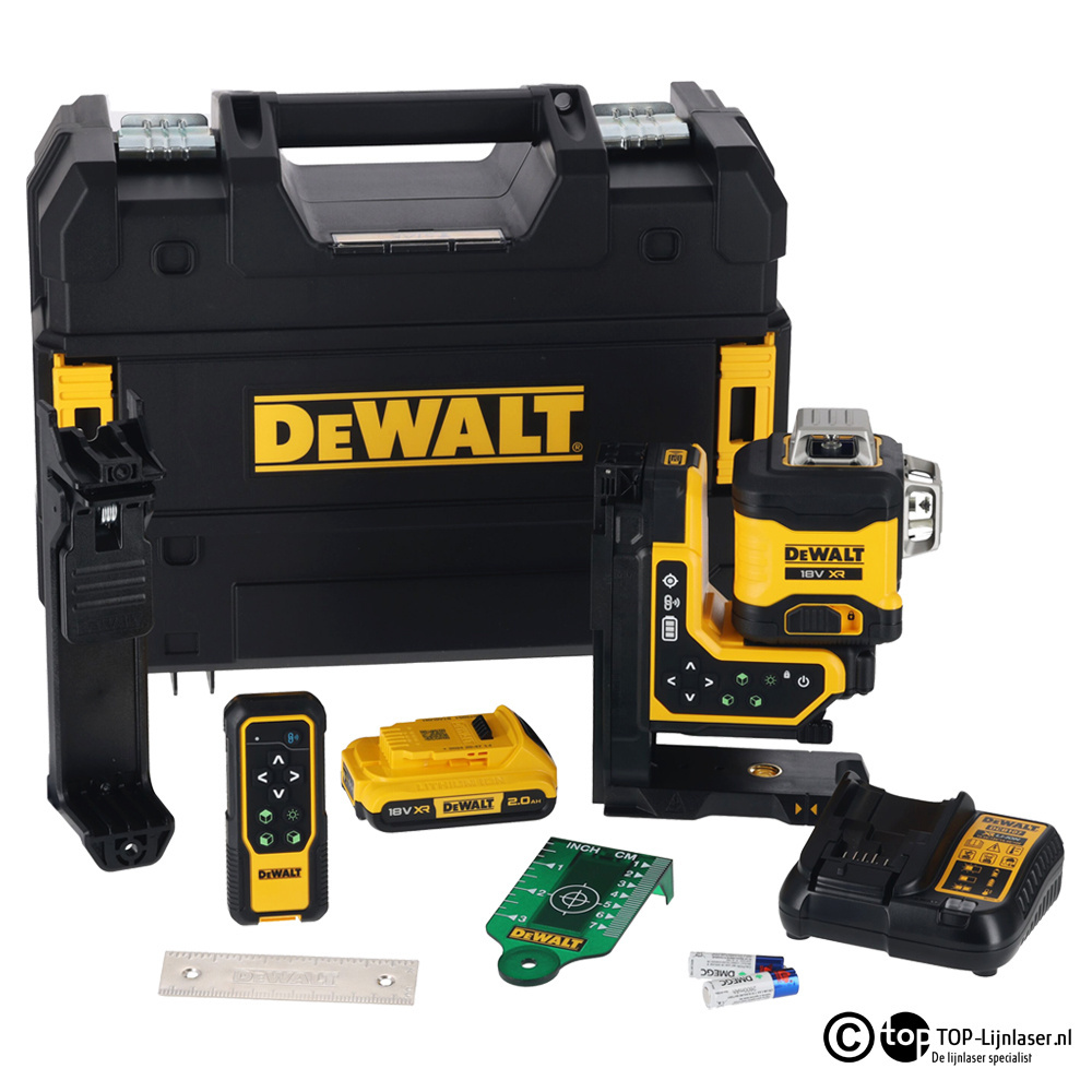 DCLE34035 3x360° Kruislijnlaser Groen REMOTE 18V