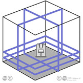 CL5V 4x360° Kruislijnlaser Violet