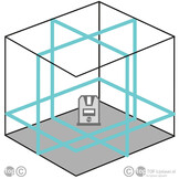CLx3B 3x360° Kruislijnlaser Blauw