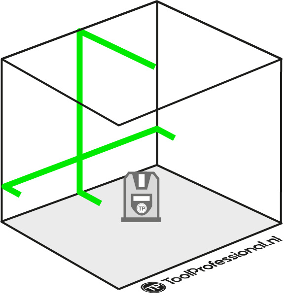 DCLE14201GB-XJ Kruislijnlaser Li-Ion Groen