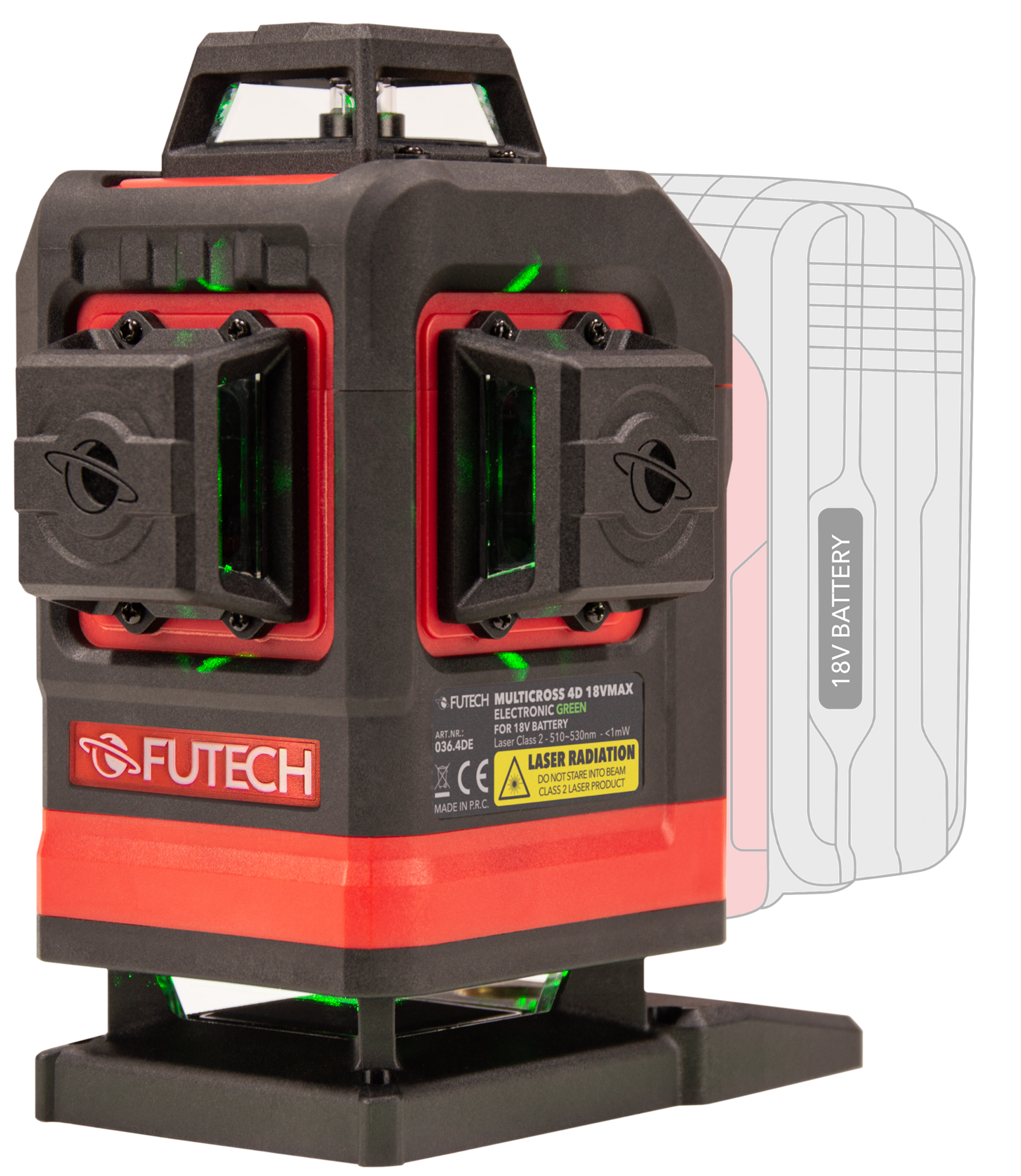 MultiCross 4D 18V MAX Electronic Kruislijnlaser Groen