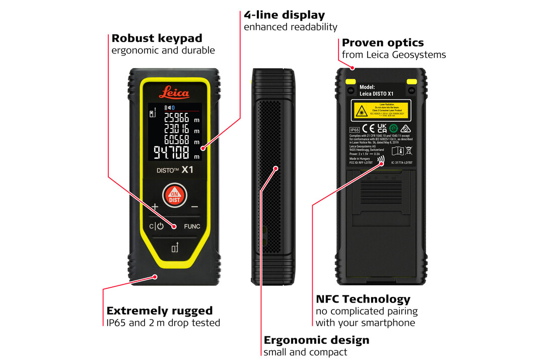 DISTO™ X1 Afstandsmeter 100 meter