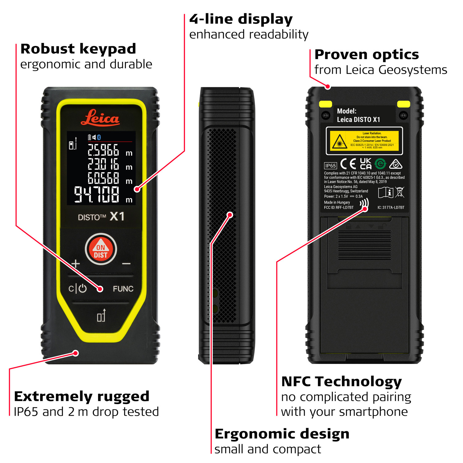DISTO™ X1 Afstandsmeter 100 meter