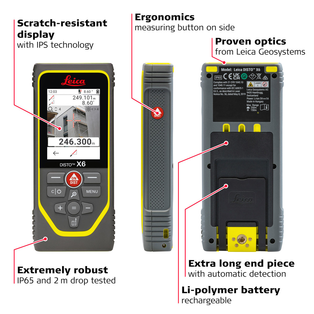DISTO™ X6 Afstandsmeter 250m
