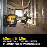 DCLE14251GB Kruislijn- 5 Puntlaser Groen Li-Ion