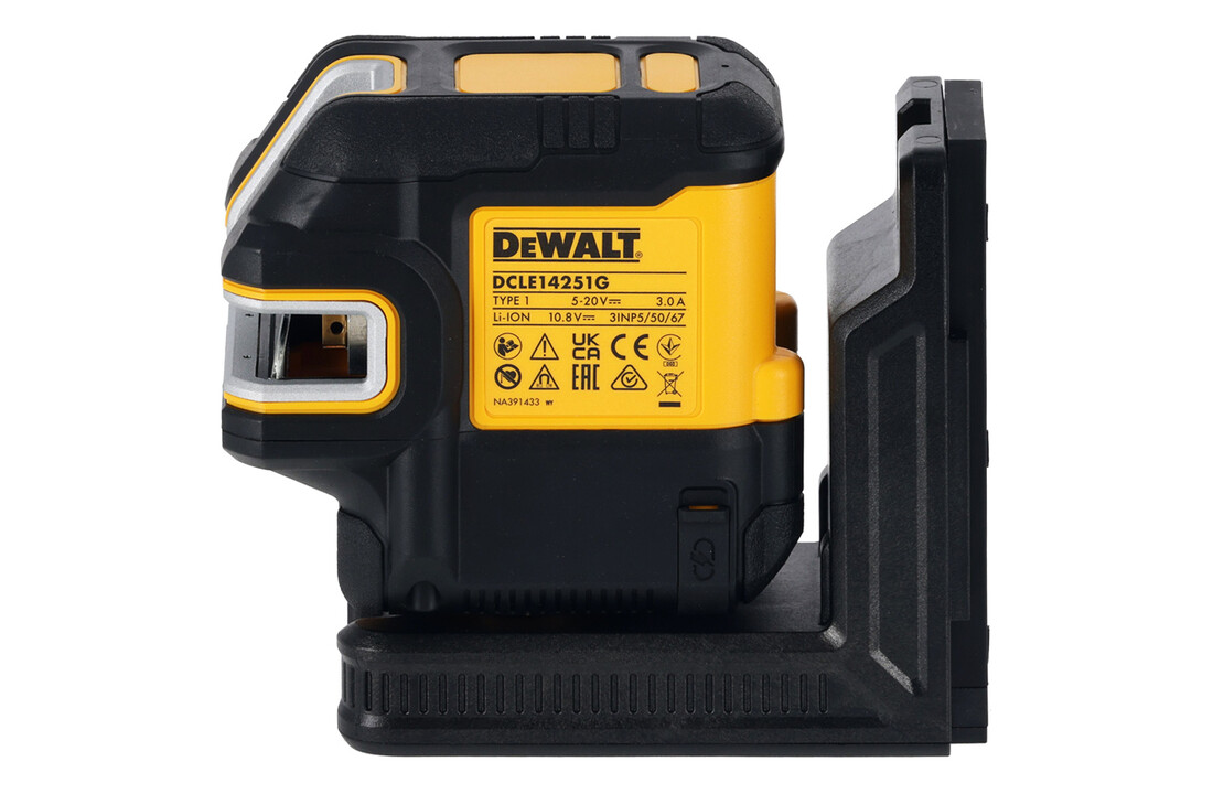 DCLE14251GB Kruislijn- 5 Puntlaser Groen Li-Ion