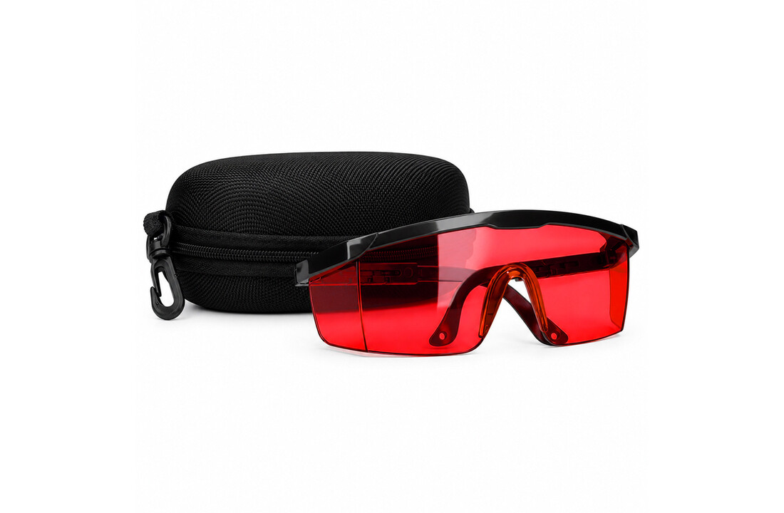 Laserbril Rood + Etui