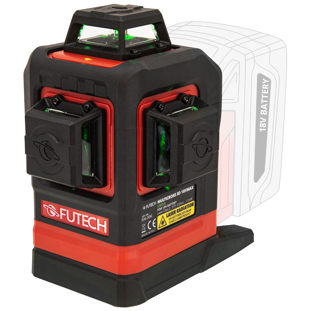 MultiCross 3D 18V MAX Kruislijnlaser Groen