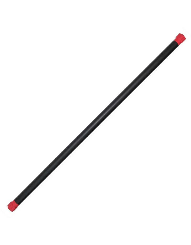 FITNESS MAD Studio Pro Fitness Bar 123x3.7cm iron core metaal NBR rubber caps 7kg Rood