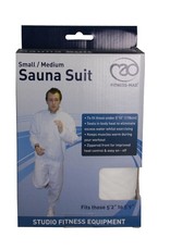FITNESS MAD Sauna Suit PU (PVC vrij) tweedelig maat L/XL Large Extra large lichaamslengte boven 178 cm Wit