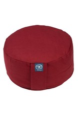 FITNESS MAD Round Standard Meditation Cushion 100% katoen boekweitdop vulling 33x14 cm 2.5kg Bordeaux Rood